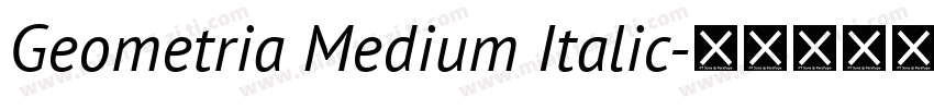 Geometria Medium Italic字体转换